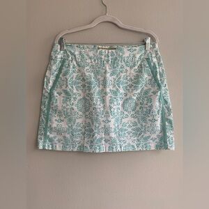 Aventura Teal and White Mini Skirt